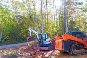 Land Clearing Services: Photo of machinery cleaning land